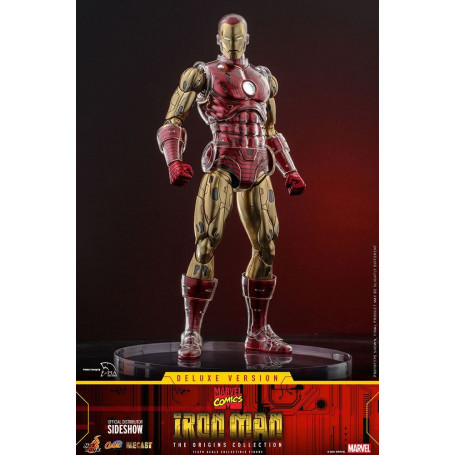 Hot Toys - Iron Man Deluxe Version - Marvel The Origins Collection Comic Masterpiece Figur 1/6