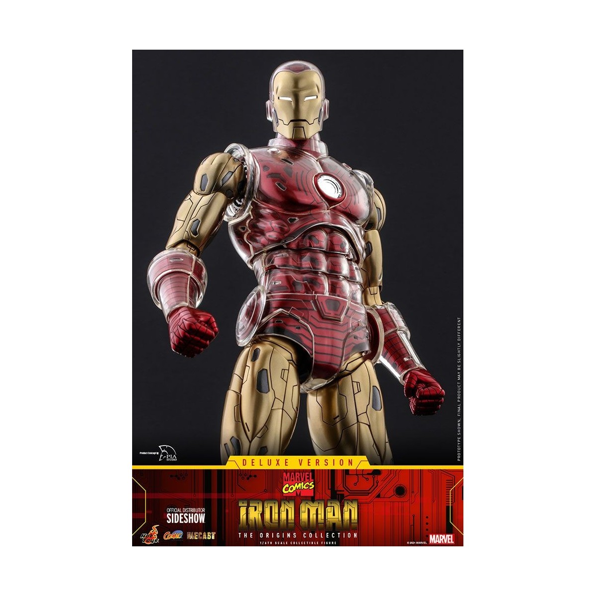 Hot Toys - Iron Man Deluxe Version - Marvel The Origins Collection Comic Masterpiece Figur 1/6