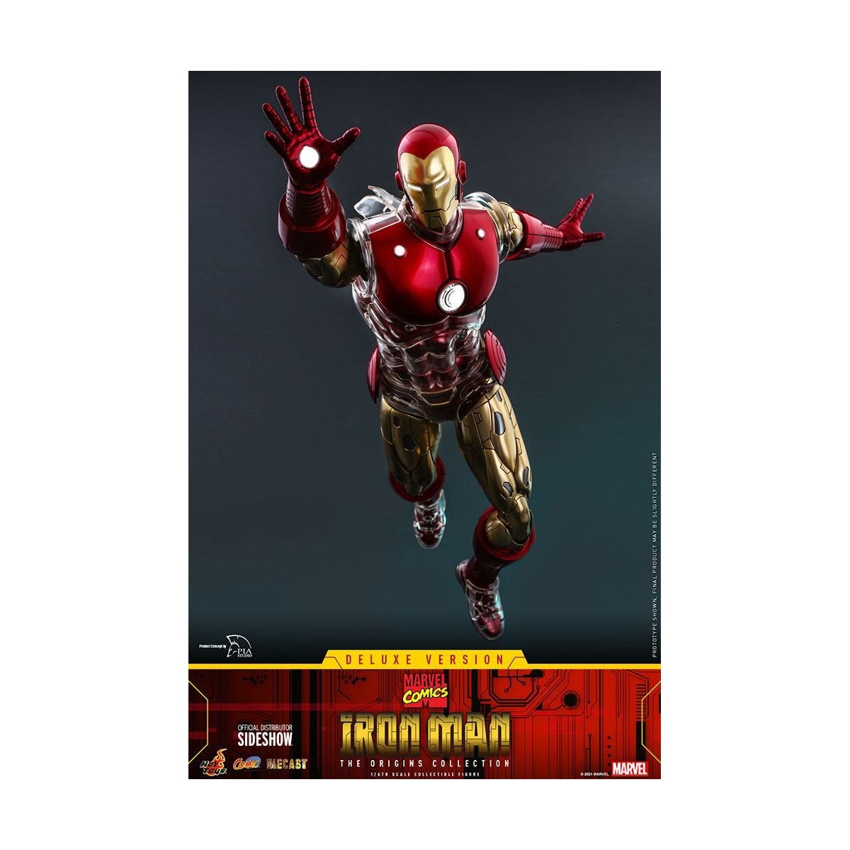 Hot Toys - Iron Man Deluxe Version - Marvel The Origins Collection Comic Masterpiece Figur 1/6