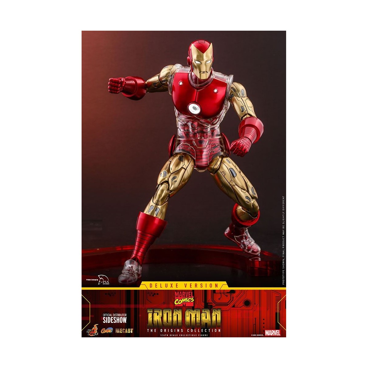 Hot Toys - Iron Man Deluxe Version - Marvel The Origins Collection Comic Masterpiece Figur 1/6