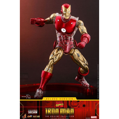 Hot Toys - Iron Man Deluxe Version - Marvel The Origins Collection Comic Masterpiece Figur 1/6