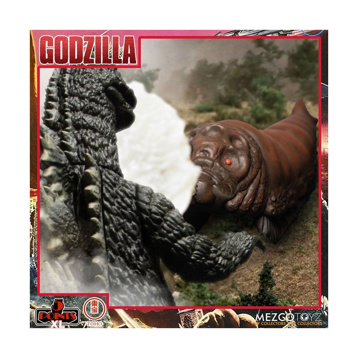 Mezco 5 Punkte XL Deluxe Box Set Runde 1 - Godzilla: Die Invasoren greifen an