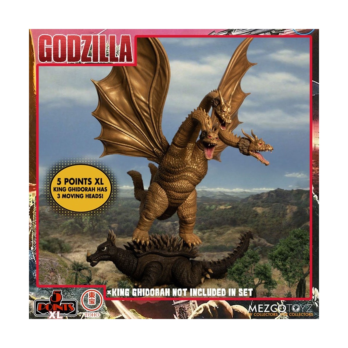 Mezco 5 Punkte XL Deluxe Box Set Runde 1 - Godzilla: Die Invasoren greifen an