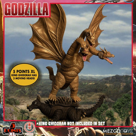 Mezco 5 Punkte XL Deluxe Box Set Runde 1 - Godzilla: Die Invasoren greifen an
