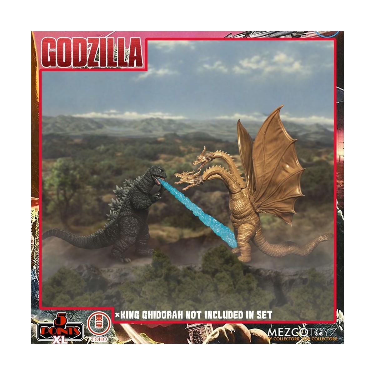 Mezco 5 Punkte XL Deluxe Box Set Runde 1 - Godzilla: Die Invasoren greifen an