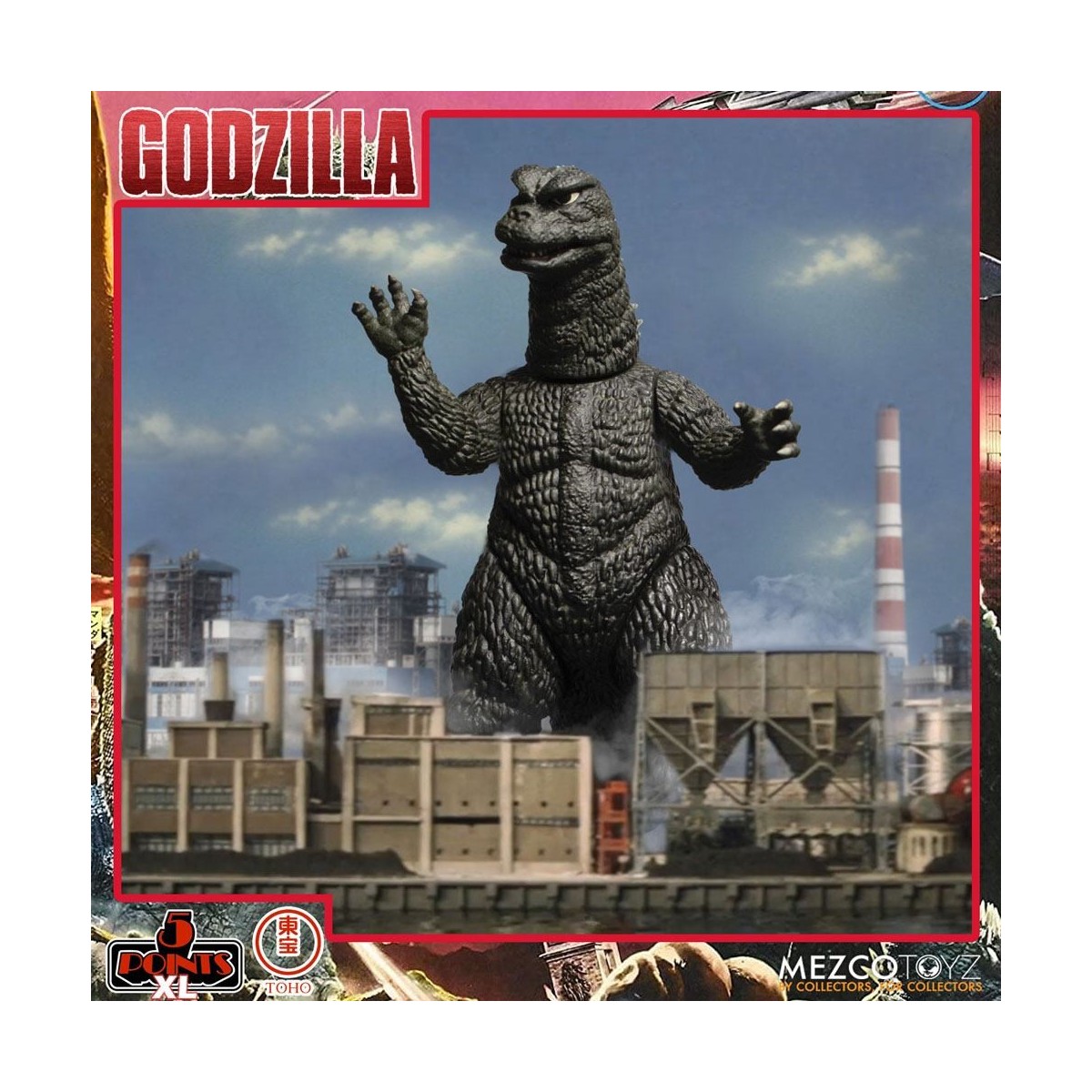 Mezco 5 Punkte XL Deluxe Box Set Runde 1 - Godzilla: Die Invasoren greifen an