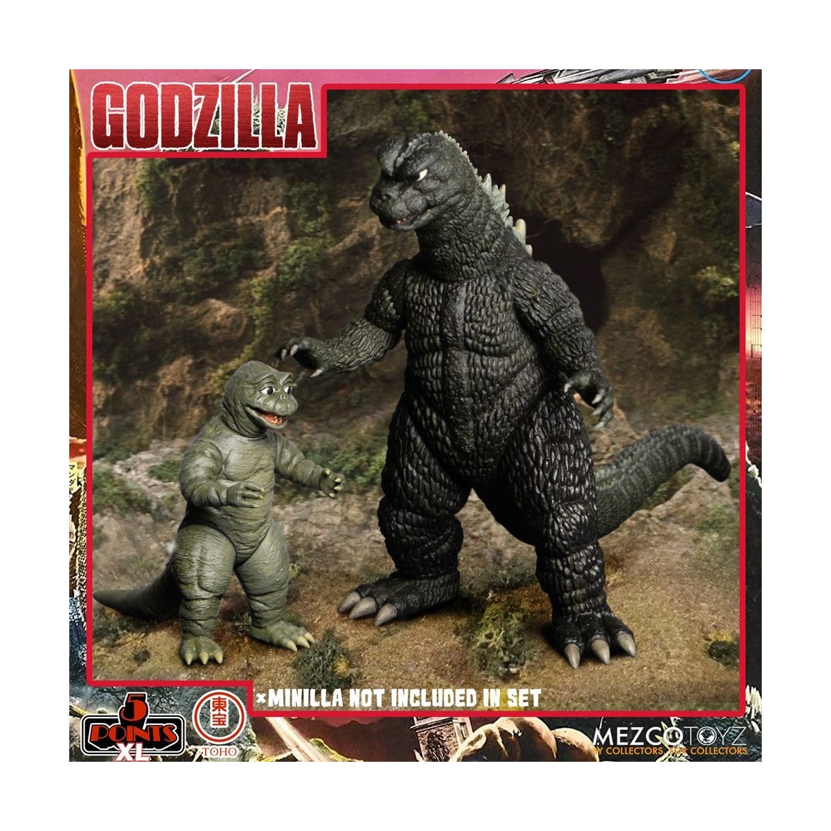 Mezco 5 Punkte XL Deluxe Box Set Runde 1 - Godzilla: Die Invasoren greifen an