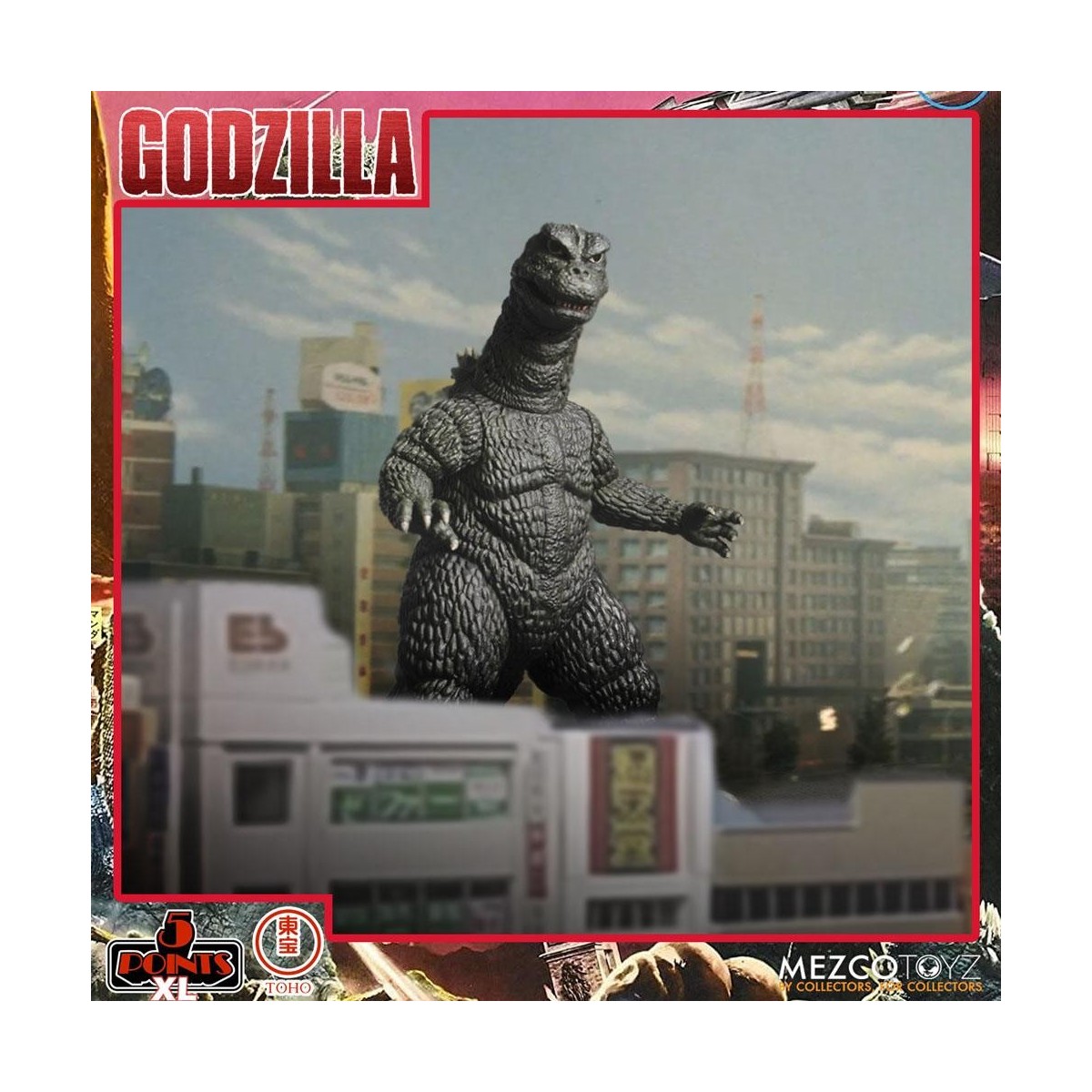 Mezco 5 Punkte XL Deluxe Box Set Runde 1 - Godzilla: Die Invasoren greifen an