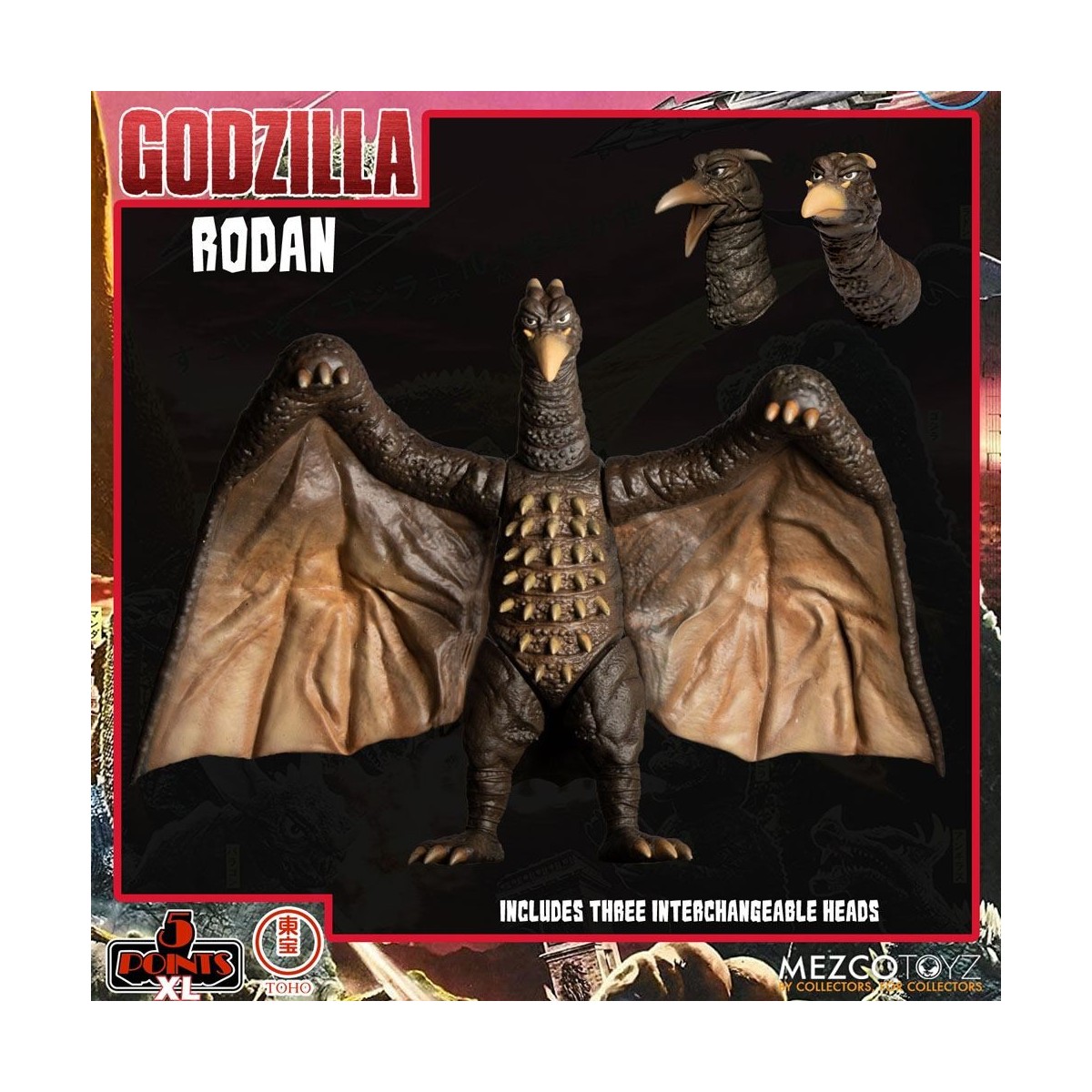 Mezco 5 Punkte XL Deluxe Box Set Runde 1 - Godzilla: Die Invasoren greifen an