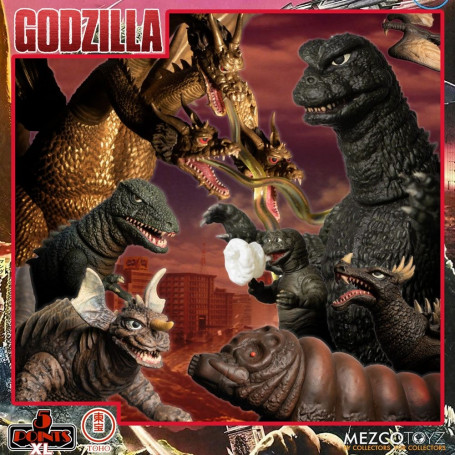 Mezco 5 Punkte XL Deluxe Box Set Runde 1 - Godzilla: Die Invasoren greifen an