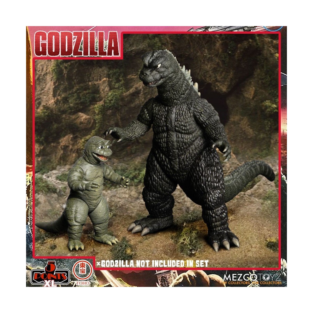 Mezco 5 Punkte XL Deluxe Box Set Runde 2 - Godzilla: Invaders Attack