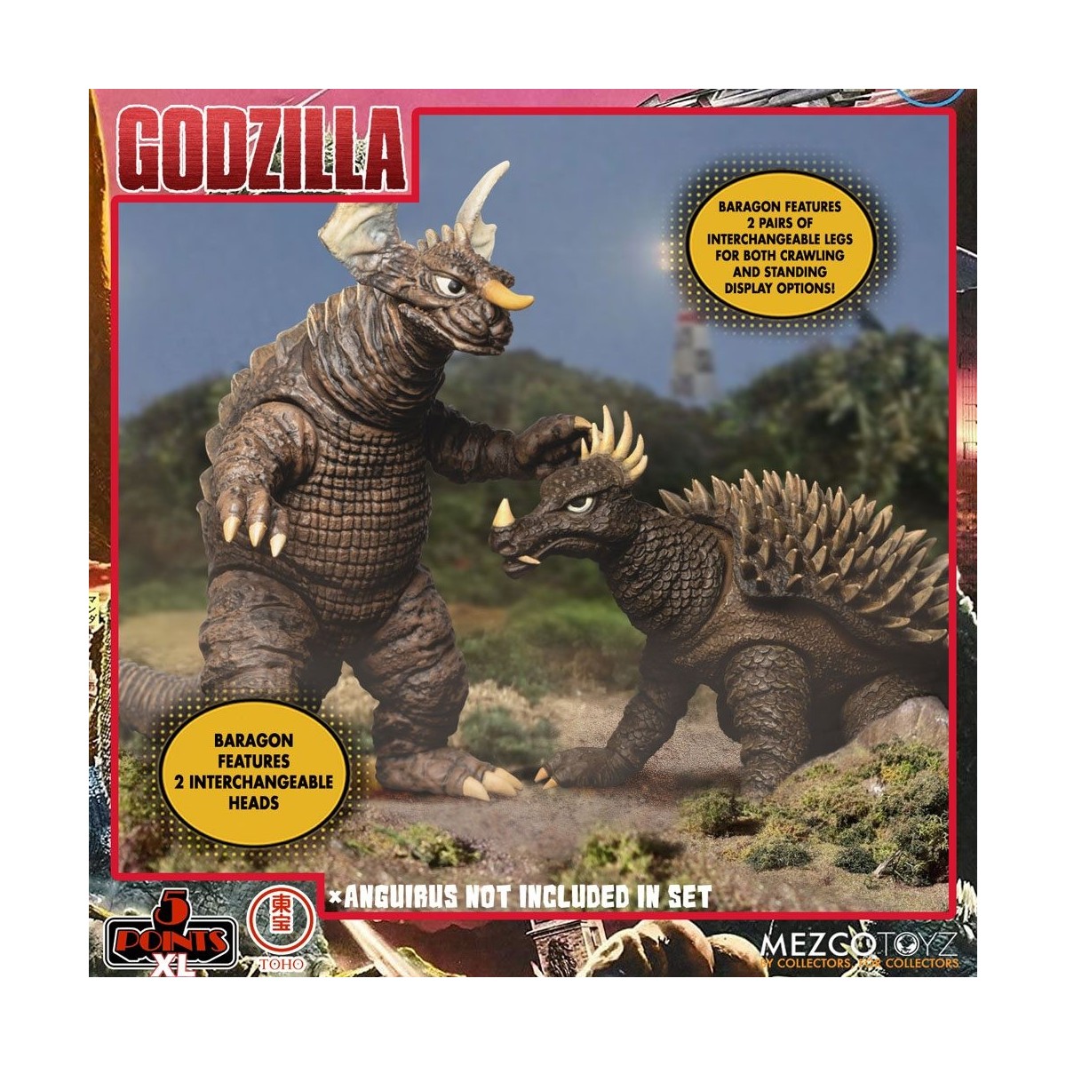 Mezco 5 Punkte XL Deluxe Box Set Runde 2 - Godzilla: Invaders Attack