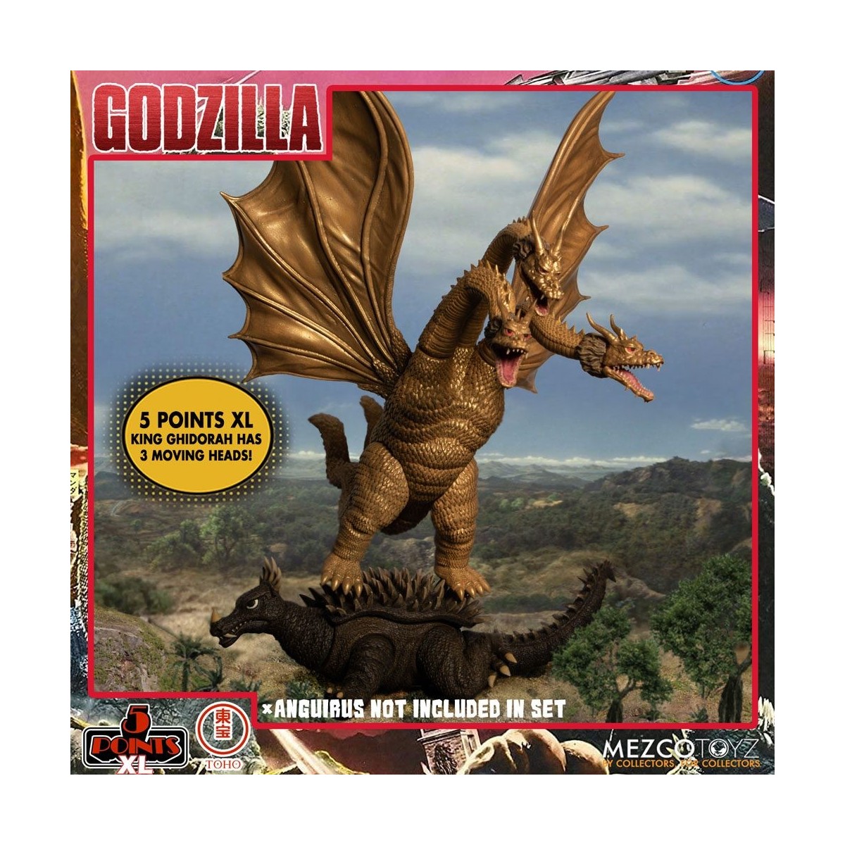 Mezco 5 Punkte XL Deluxe Box Set Runde 2 - Godzilla: Invaders Attack