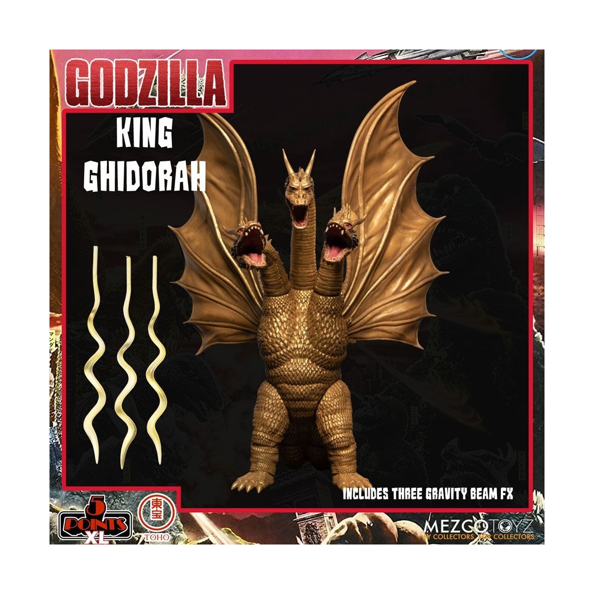 Mezco 5 Punkte XL Deluxe Box Set Runde 2 - Godzilla: Invaders Attack