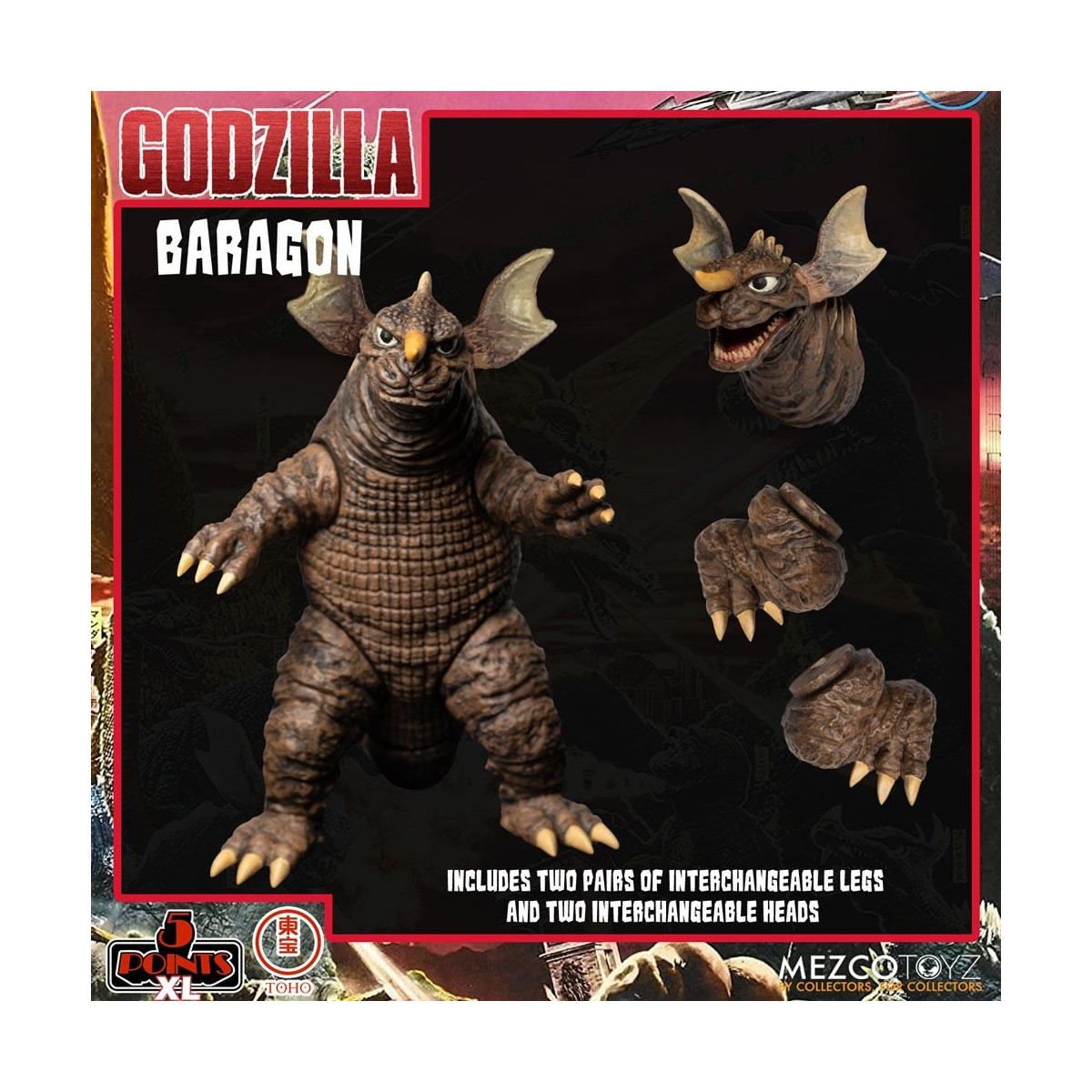 Mezco 5 Punkte XL Deluxe Box Set Runde 2 - Godzilla: Invaders Attack