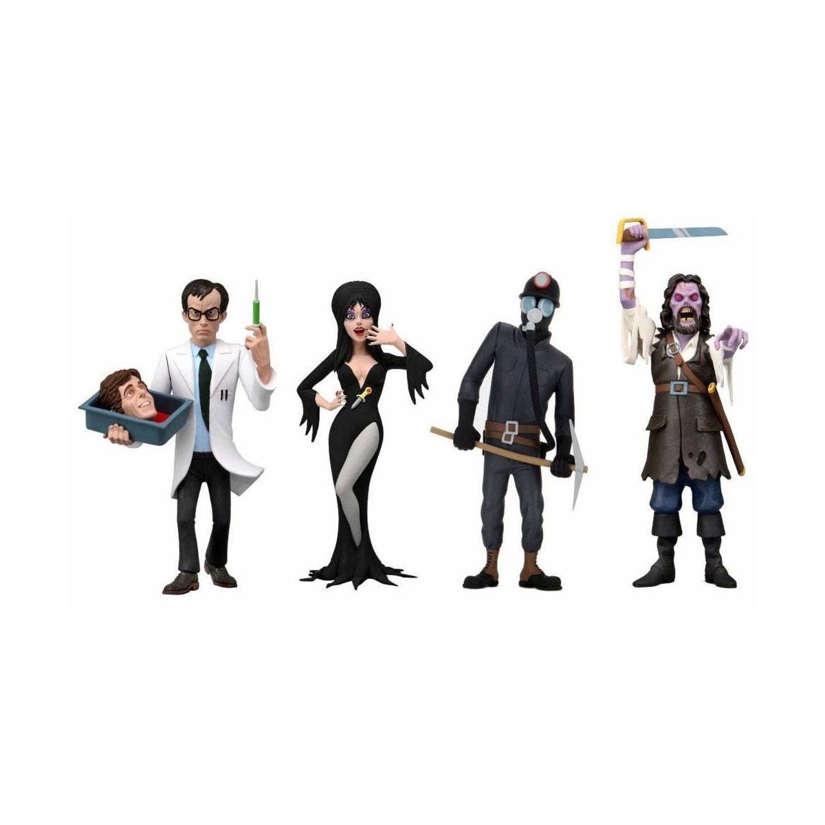 Neca - Toony Terrors - Elvira Captain Blake Herbert West The Miner - Serie 6