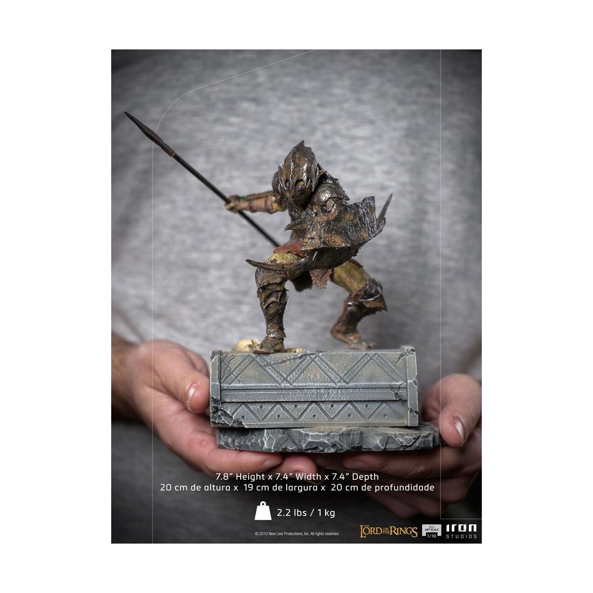 IRON STUDIOS - Gepanzerter Ork BDS Art Scale 1/10 - Herr der Ringe