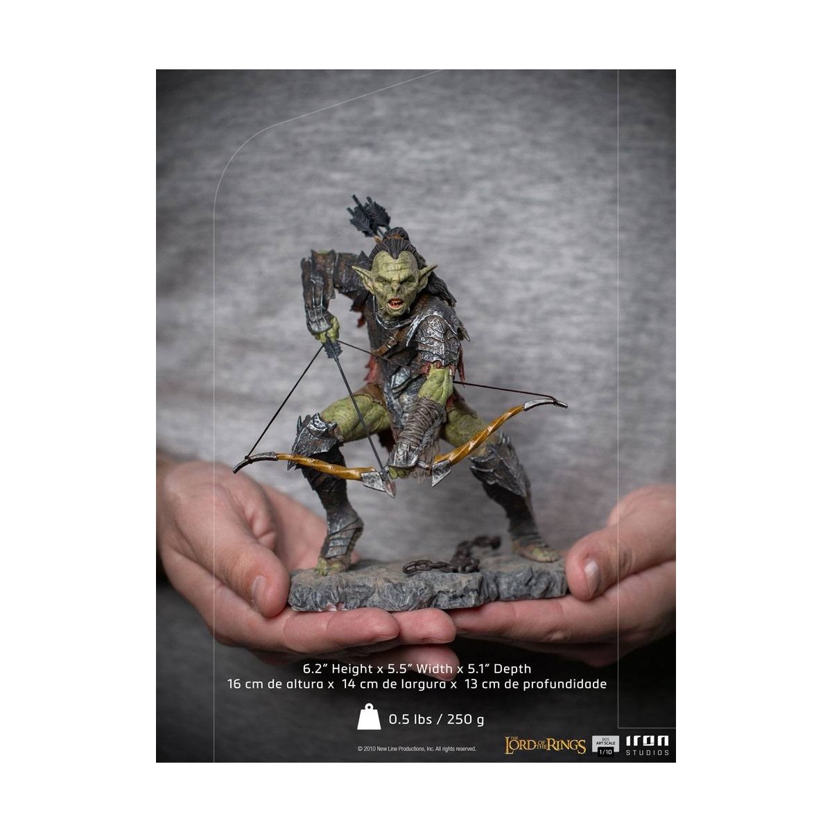 IRON STUDIOS - Bogenschütze Orc BDS Art Scale 1/10 - Herr der Ringe