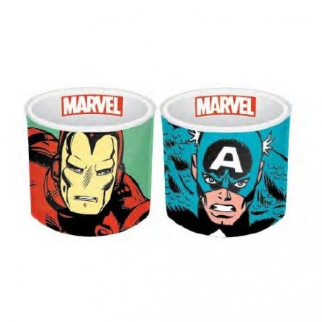 Marvel Comics - Set aus 2 Keramik-Eierbechern Iron Man & Captain America