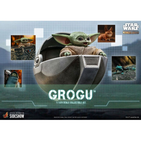 Hot Toys Star Wars - Der Mandalorianer - Grogu 1/6 Packung mit 3 Figuren