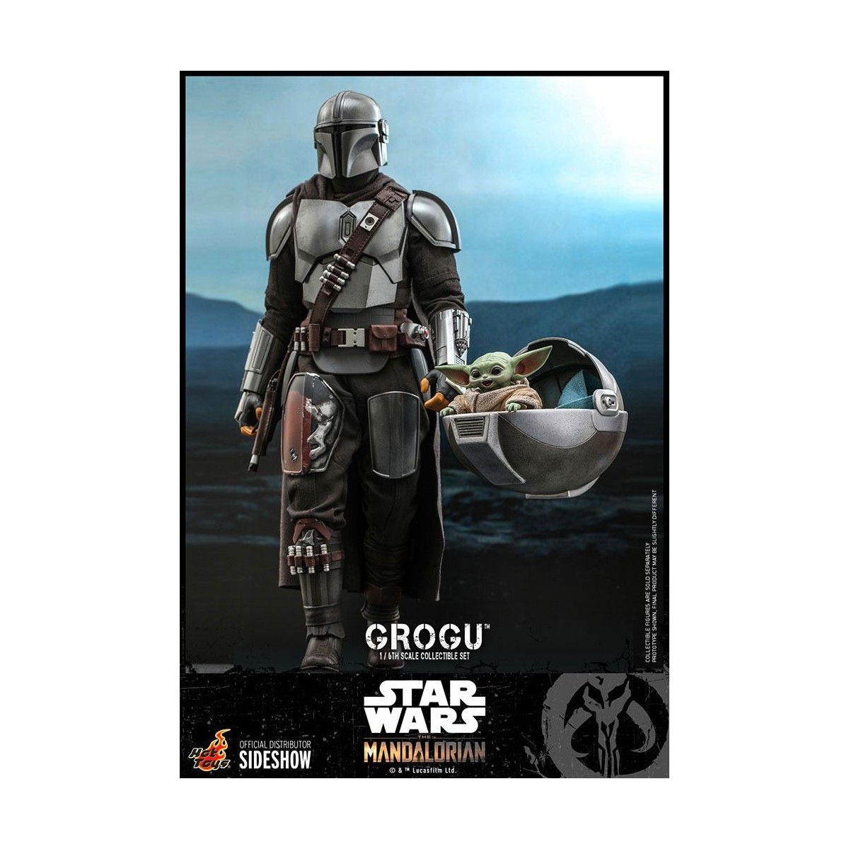 Hot Toys Star Wars - Der Mandalorianer - Grogu 1/6 Packung mit 3 Figuren