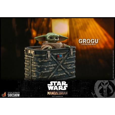 Hot Toys Star Wars - Der Mandalorianer - Grogu 1/6 Packung mit 3 Figuren