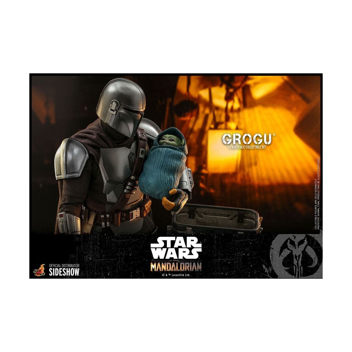 Hot Toys Star Wars - Der Mandalorianer - Grogu 1/6 Packung mit 3 Figuren
