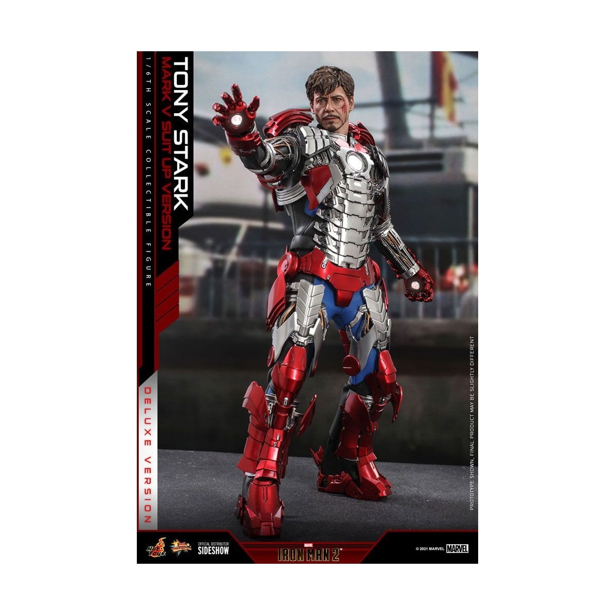 Hot Toys Iron Man 2 - Mark V Anzug Up Deluxe Version 1/6