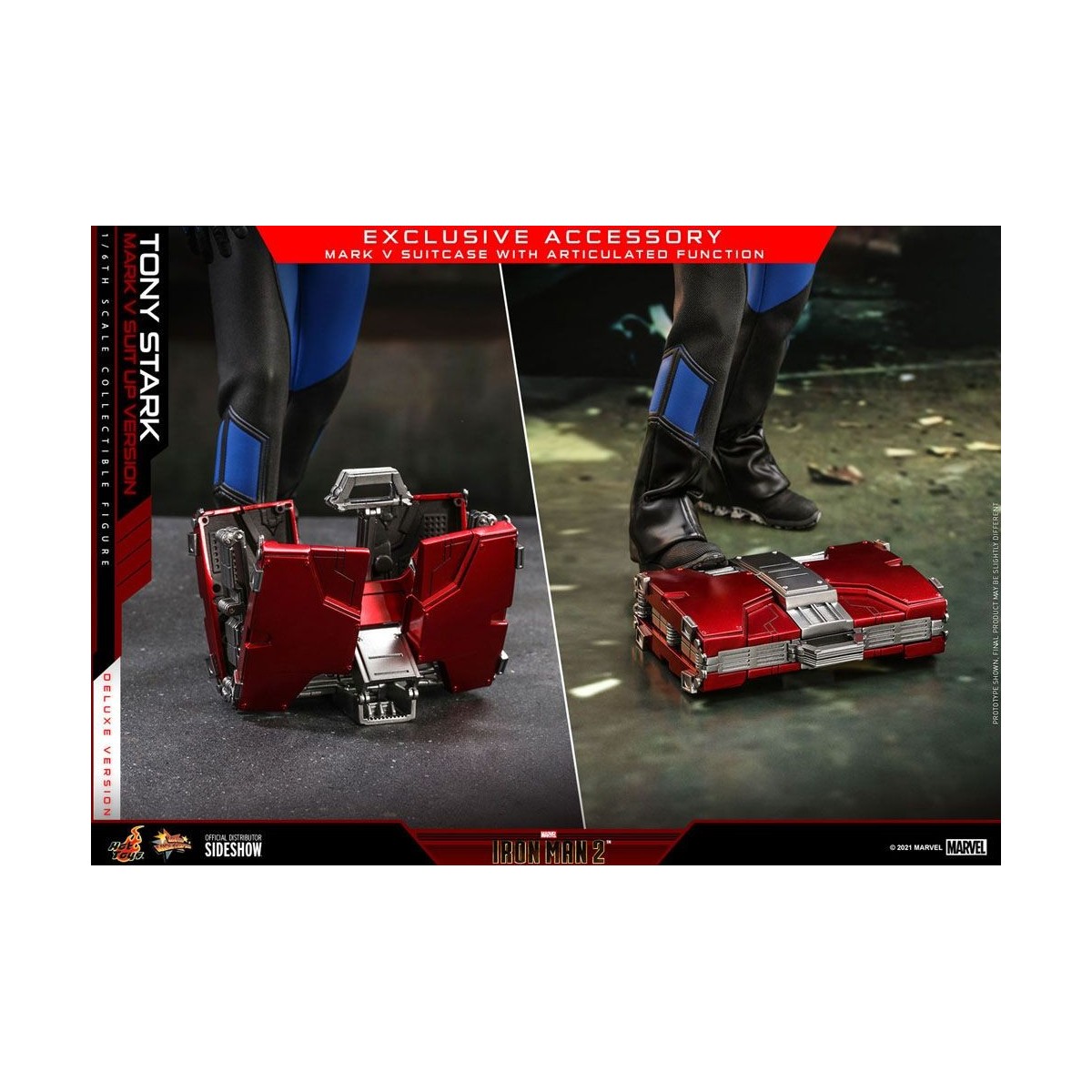 Hot Toys Iron Man 2 - Mark V Anzug Up Deluxe Version 1/6