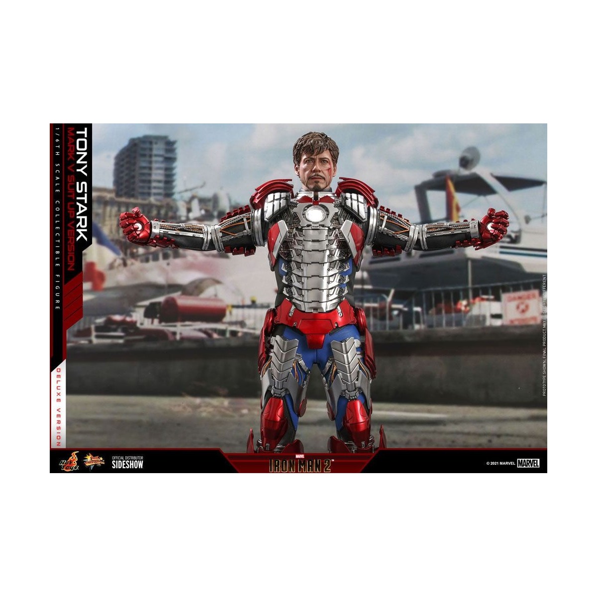 Hot Toys Iron Man 2 - Mark V Anzug Up Deluxe Version 1/6