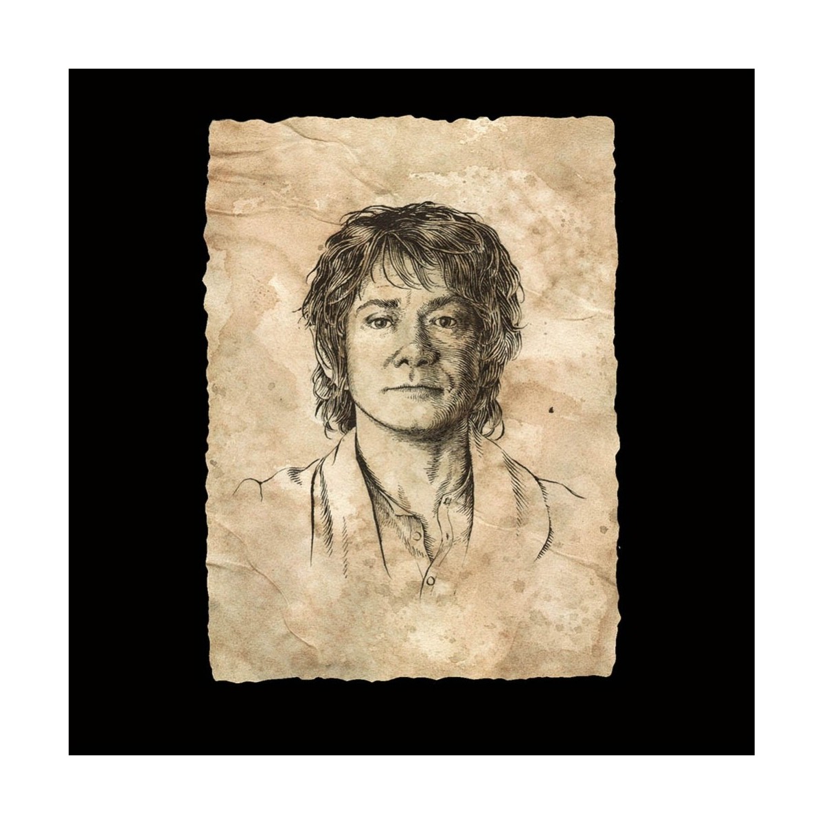 Weta - Bilbo Portrait Druck - Der Hobbit Eine Unerwartete Reise Kunstdruck