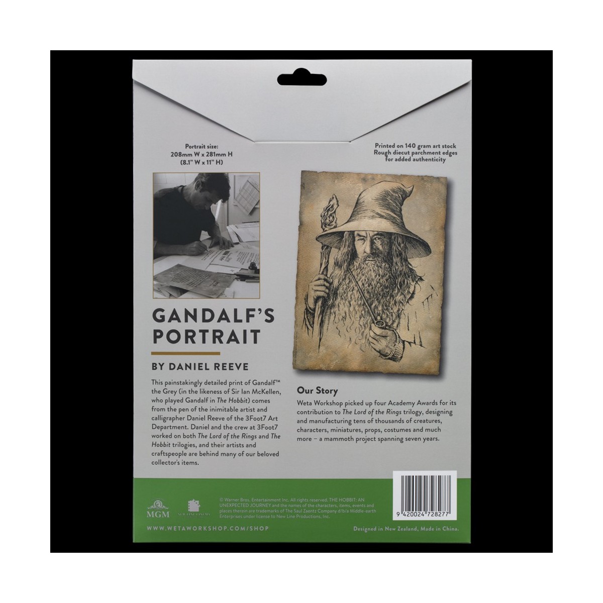 Weta - Gandalf Portrait Druck - Der Hobbit Eine Unerwartete Reise Kunstdruck
