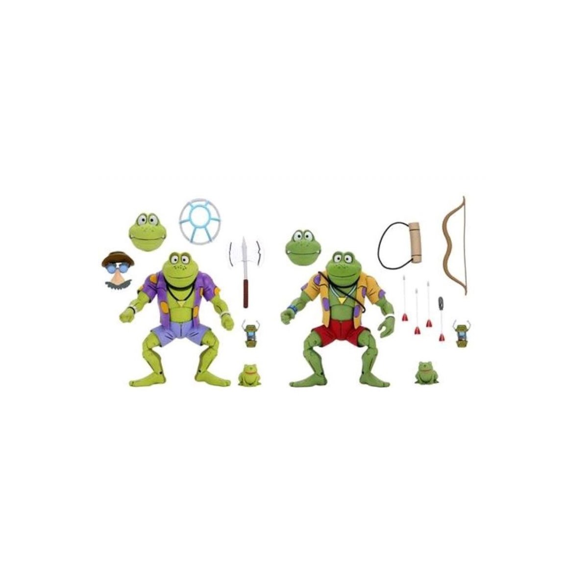 Neca - TMNT - Ninja Turtles - Pack 2 Figuren Dschingis & Rasputin Frosch