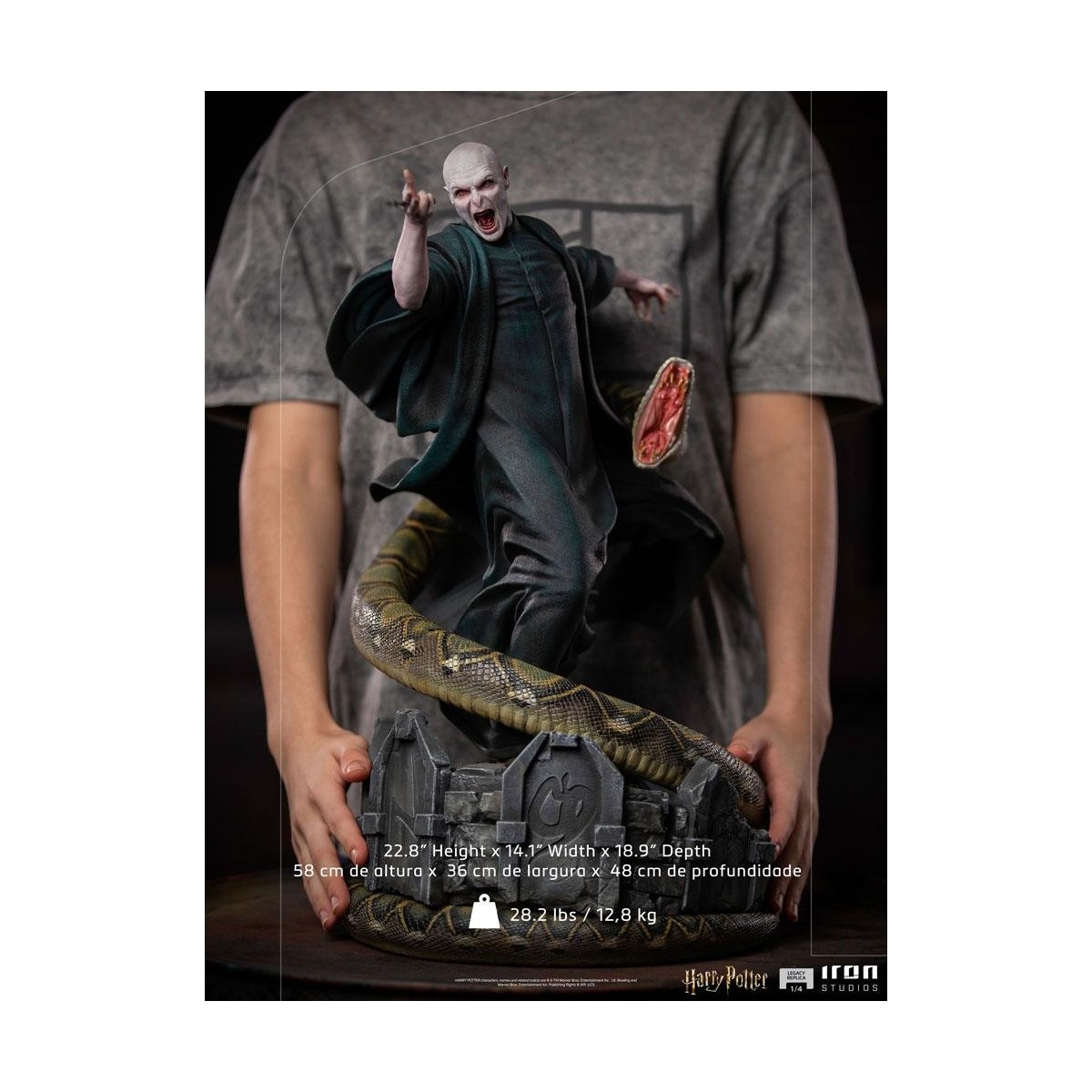 Iron Studios - Legacy Replica Statue 1/4 Voldemort & Nagini - Harry Potter
