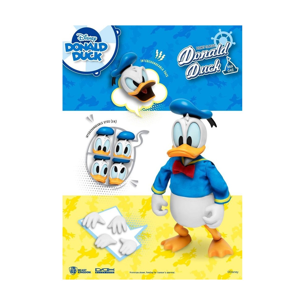 Beast Kingdom Disney Classic Figur - Donald Duck Classic Version - Dynamic Action Heroes 1/9