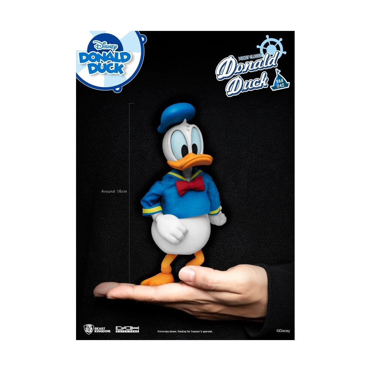Beast Kingdom Disney Classic Figur - Donald Duck Classic Version - Dynamic Action Heroes 1/9