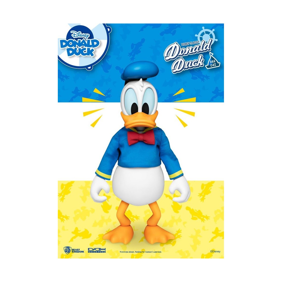 Beast Kingdom Disney Classic Figur - Donald Duck Classic Version - Dynamic Action Heroes 1/9