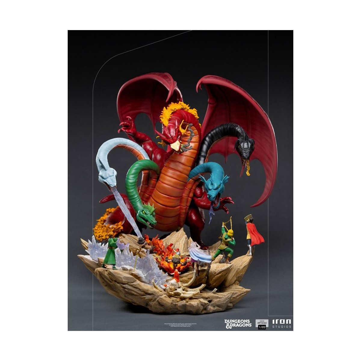 Iron Studios Dungeons & Dragons - 1/20 Half Art Scale Tiamat Schlacht Statuette