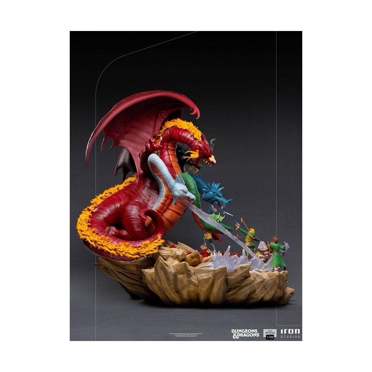 Iron Studios Dungeons & Dragons - 1/20 Half Art Scale Tiamat Schlacht Statuette