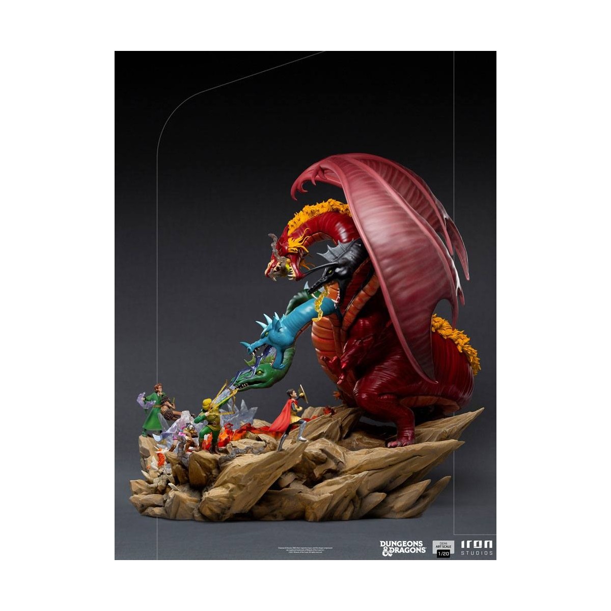 Iron Studios Dungeons & Dragons - 1/20 Half Art Scale Tiamat Schlacht Statuette