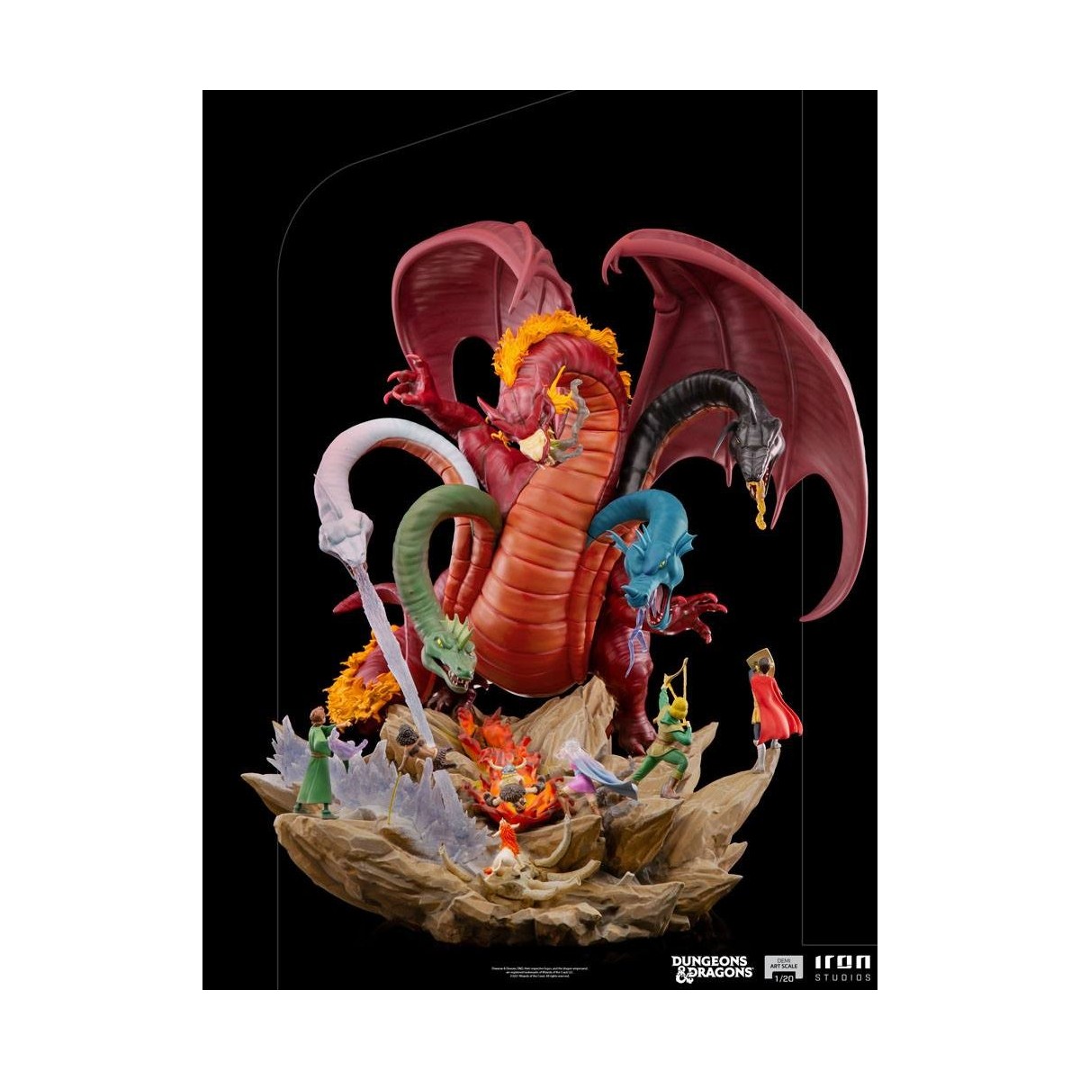 Iron Studios Dungeons & Dragons - 1/20 Half Art Scale Tiamat Schlacht Statuette