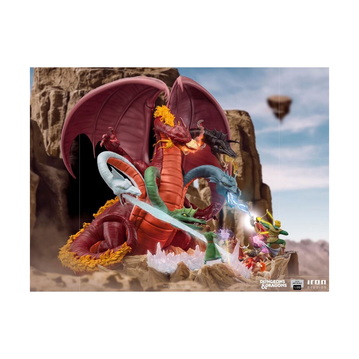 Iron Studios Dungeons & Dragons - 1/20 Half Art Scale Tiamat Schlacht Statuette