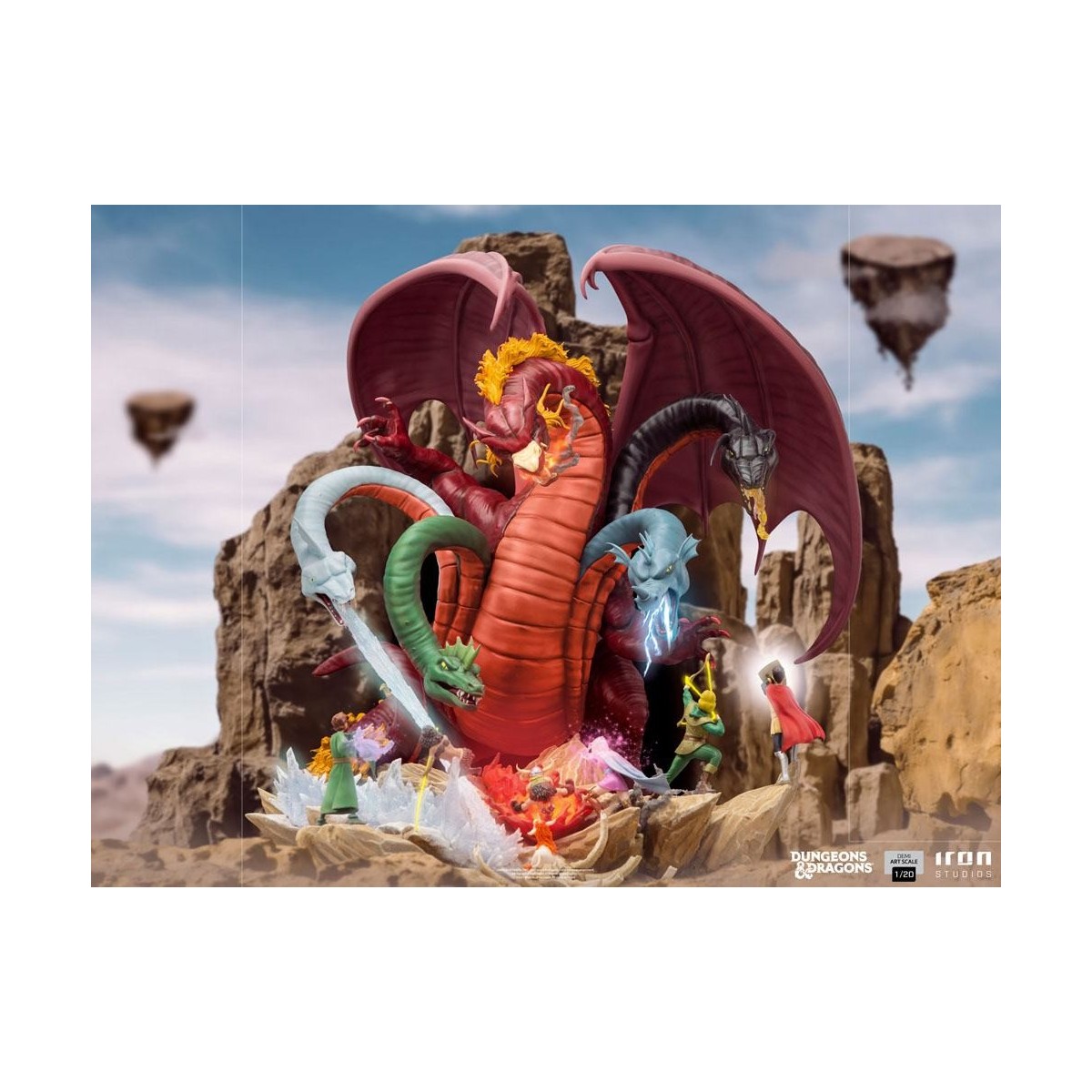 Iron Studios Dungeons & Dragons - 1/20 Half Art Scale Tiamat Schlacht Statuette