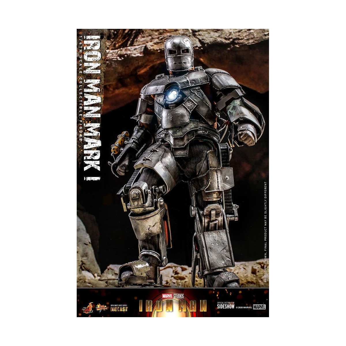 Hot Toys Iron Man Mark I Die Cast Version - Movie Masterpiece 1/6