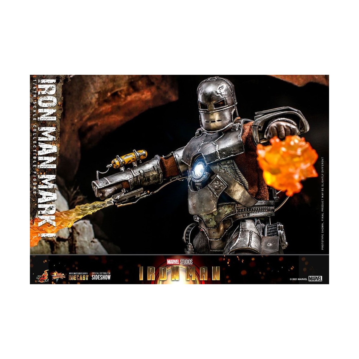 Hot Toys Iron Man Mark I Die Cast Version - Movie Masterpiece 1/6