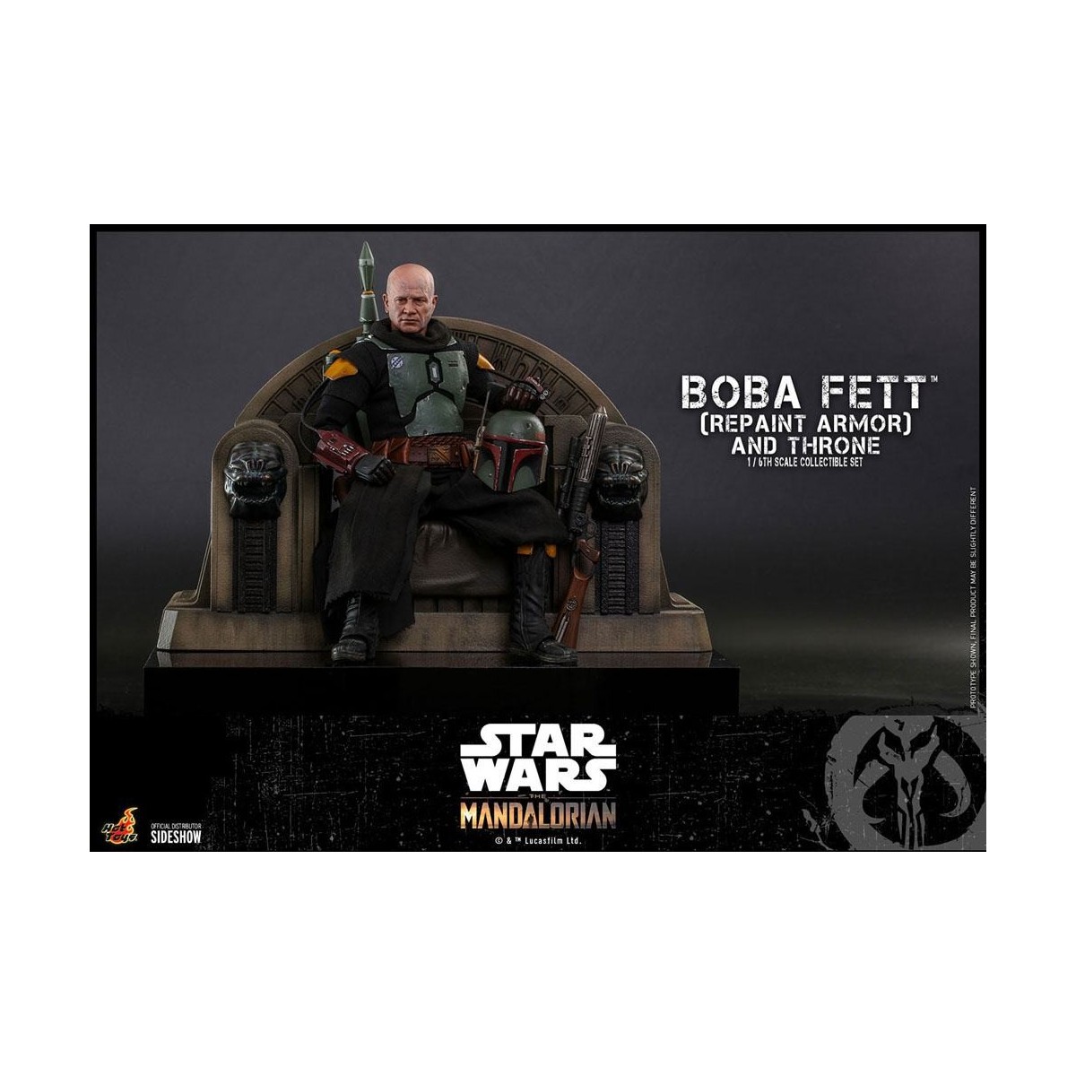 Hot Toys Star Wars The Mandalorian - Boba Fett (Repaint Rüstung) und Thron 1/6 Movie Masterpiece