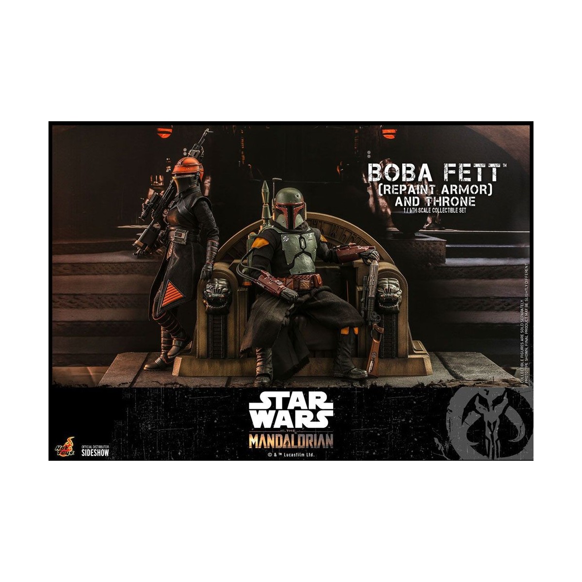 Hot Toys Star Wars The Mandalorian - Boba Fett (Repaint Rüstung) und Thron 1/6 Movie Masterpiece