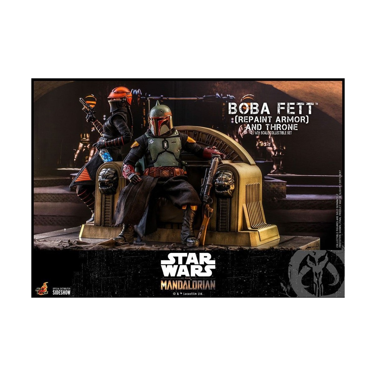 Hot Toys Star Wars The Mandalorian - Boba Fett (Repaint Rüstung) und Thron 1/6 Movie Masterpiece