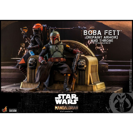 Hot Toys Star Wars The Mandalorian - Boba Fett (Repaint Rüstung) und Thron 1/6 Movie Masterpiece