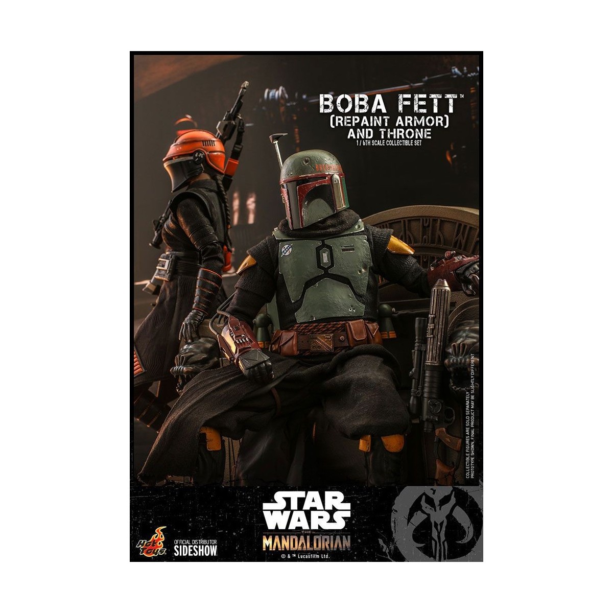 Hot Toys Star Wars The Mandalorian - Boba Fett (Repaint Rüstung) und Thron 1/6 Movie Masterpiece